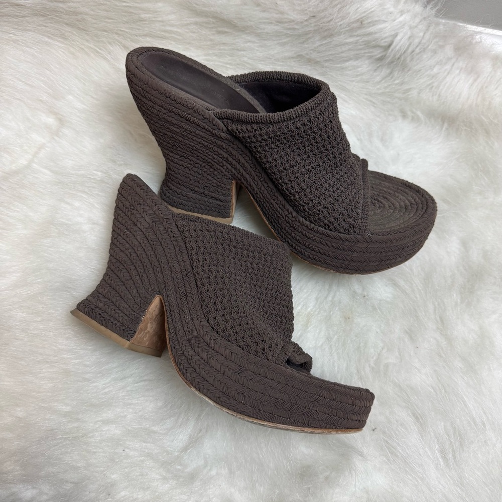 Bottega Veneta Knit Wedge Mule Heels - Picture 9 of 12